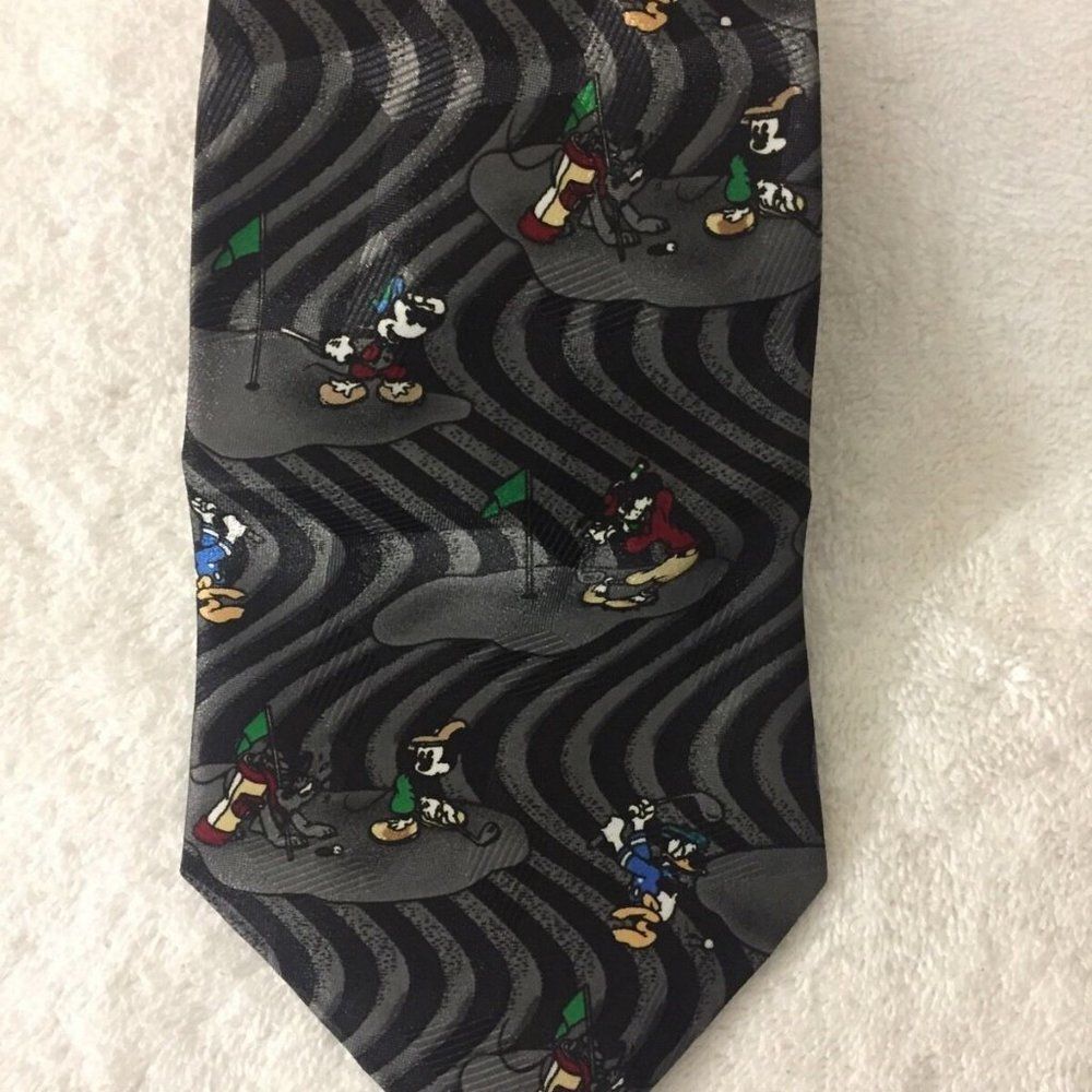 Mickey Unlimited Tie Mickey Mouse Friends Golfing